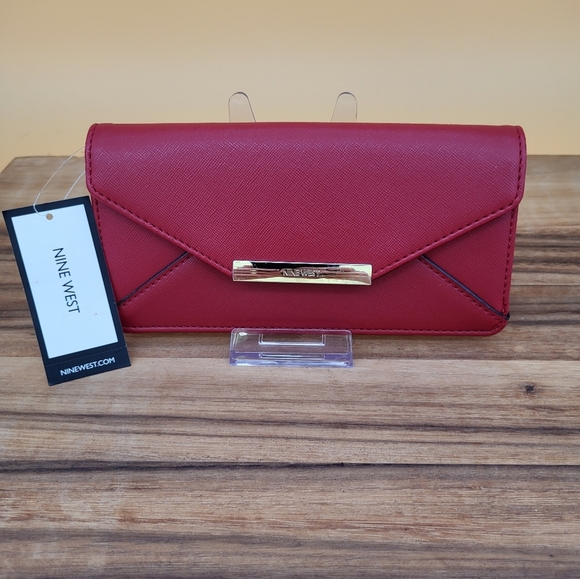 Nine West Handbags - Nine West Red Wallet with a Sleek Envelope Design, NWT